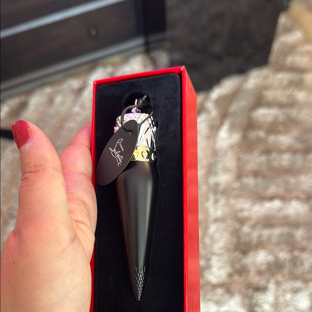Christian Louboutin Matte Black Lipstick in Red Box
